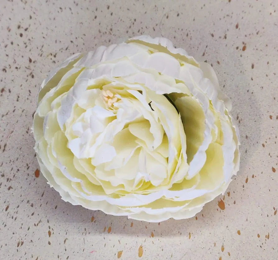 SATYAM KRAFT 6 Pcs Artificial Fabric Rose Flower Heads | Handmade Peony Style Flowers for DIY Crafting, Gift Packing, Bouquet Making, Wedding, Home & Event Decoration